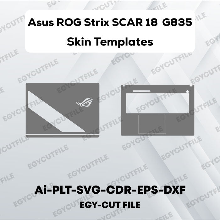 Asus ROG Strix SCAR 18 (2026) G835 Vector Skin Cut Files