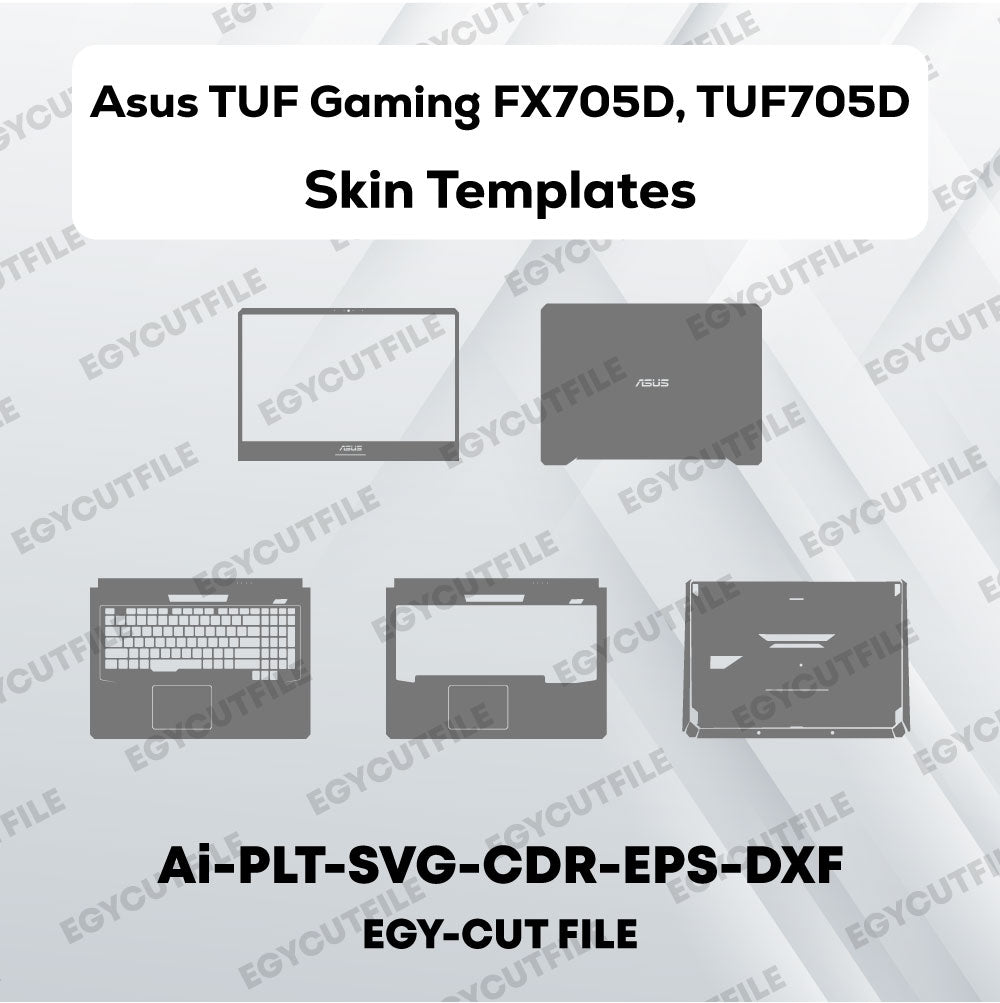 Asus TUF Gaming FX705D, TUF705D Vector Skin Cut Files