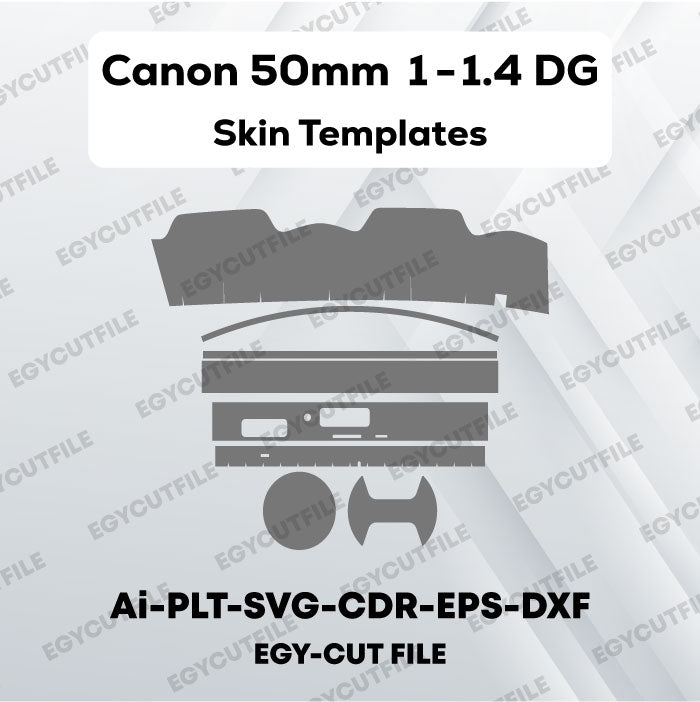 Canon 50mm 1 1.4 DG Vector Skin Cut Files
