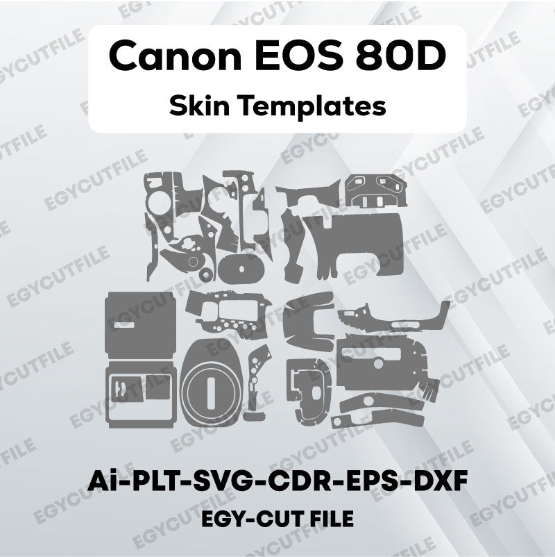 Canon EOS 80D Vector Skin Cut Files