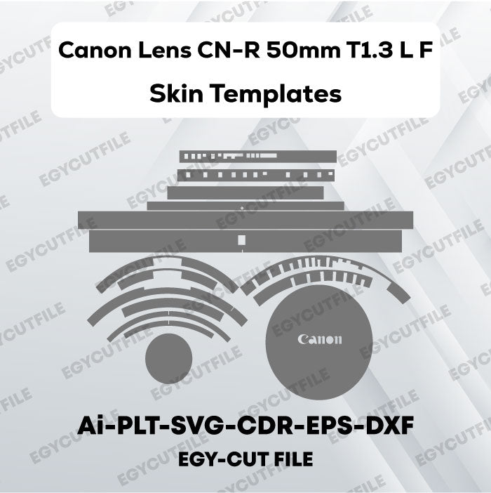 Canon CN-E Cinema Prime Six Lens System Kit Vector Skin Cut Files