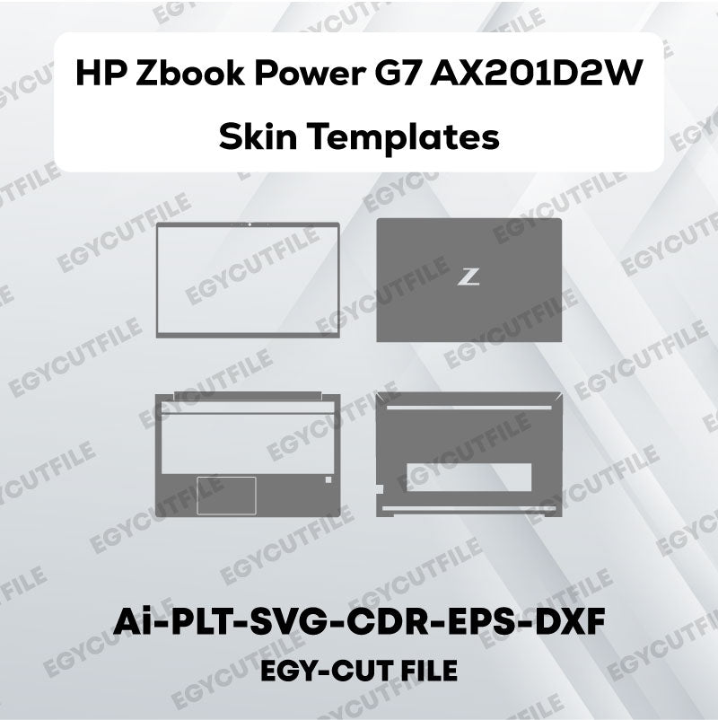 HP Zbook Power G7 AX201D2W Vector Skin Cut Files