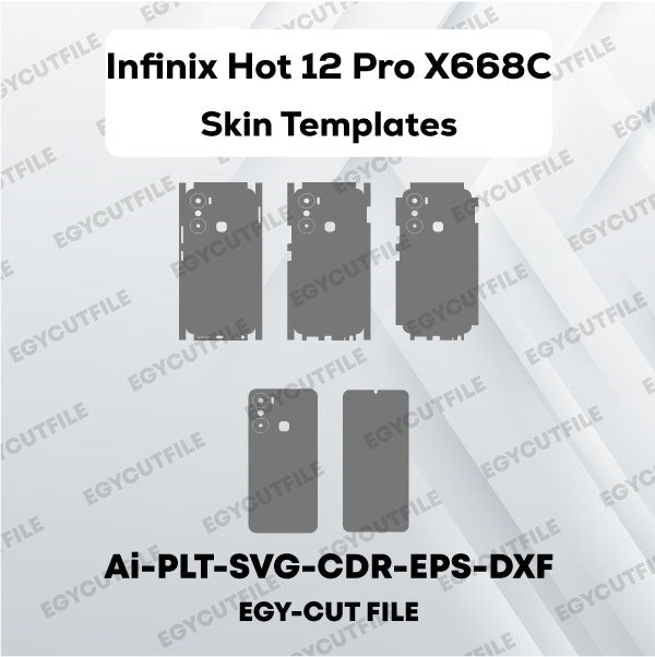 Infinix Hot 12 Pro X668C Vector Skin Cut Files