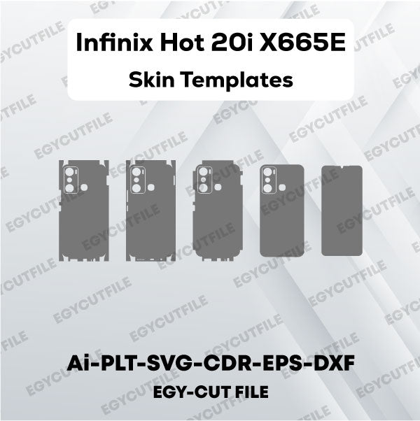Infinix Hot 20i X665E Vector Skin Cut Files