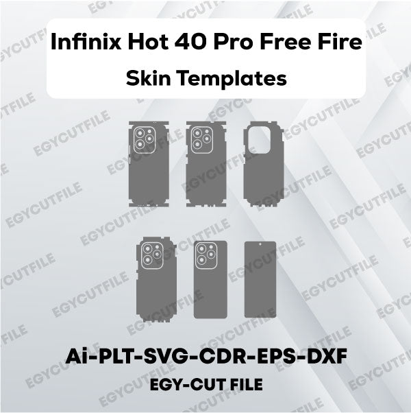 Infinix Hot 40 Pro Free Fire Vector Skin Cut Files