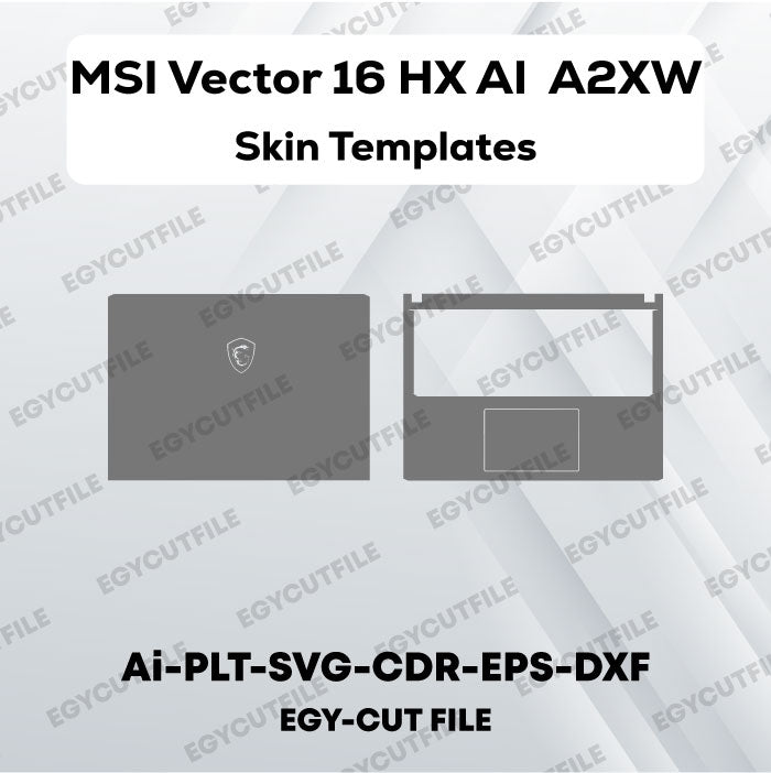 MSI Vector 16 HX AI A2XW Vector Skin Cut Files