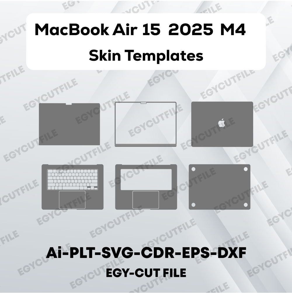 MacBook Air 15 Inch M4 2025 Vector Skin Cut Files