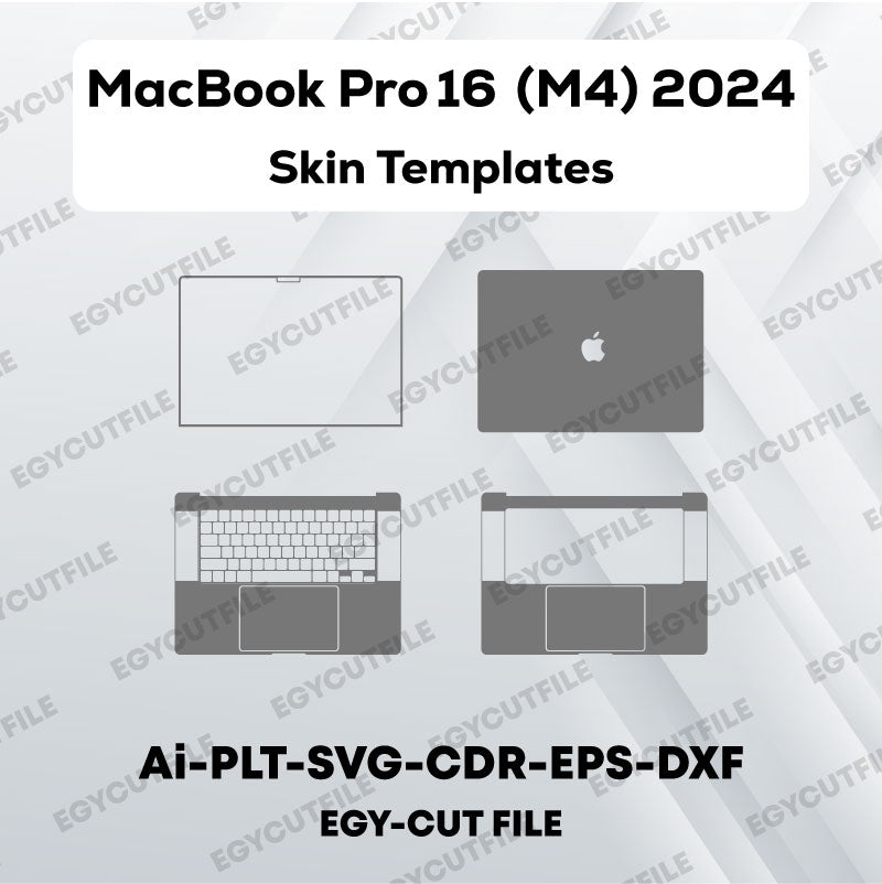 MacBook Pro 16 inch M4 2024 Vector Skin Cut Files