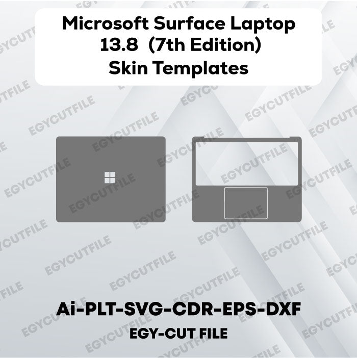 Microsoft Surface Laptop 13.8 (7th Edition) Vector Skin Cut Files