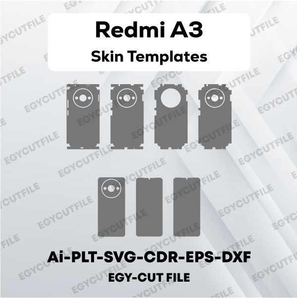 Redmi A3 Vector Skin Cut Files