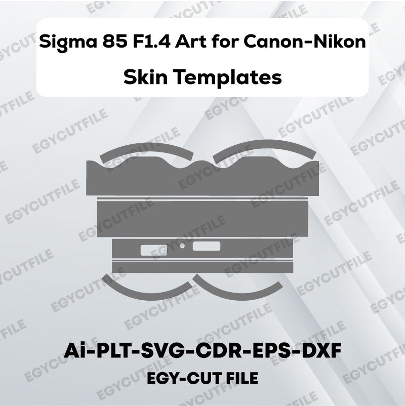 Sigma 85 F1.4 Art for Canon-Nikon Vector Skin Cut Files