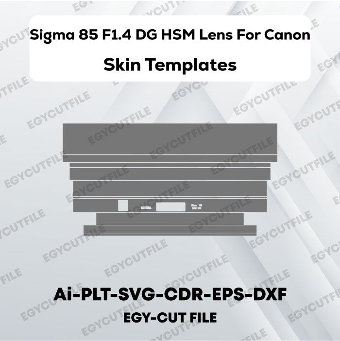 Sigma 85mm F1.4 DG HSM Lens For Canon Vector Skin Cut Files