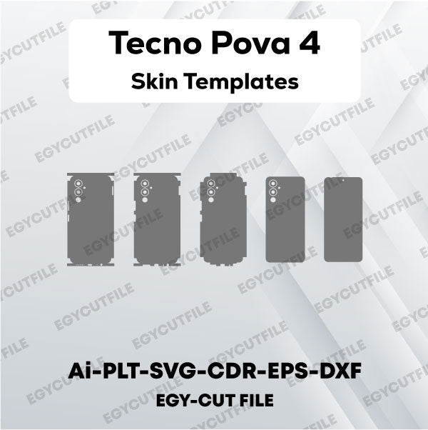 Tecno Pova 4 Vector Skin Cut Files
