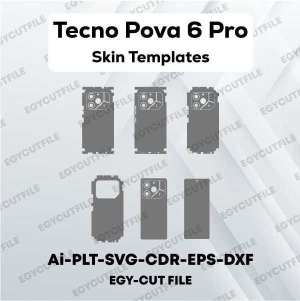 Tecno Pova 6 Pro Vector Skin Cut Files