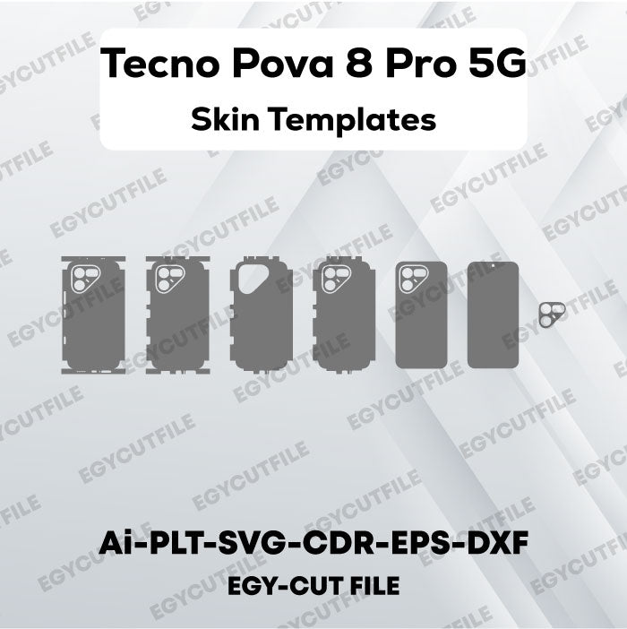 Tecno Pova 8 Pro 5G Vector Skin Cut Files