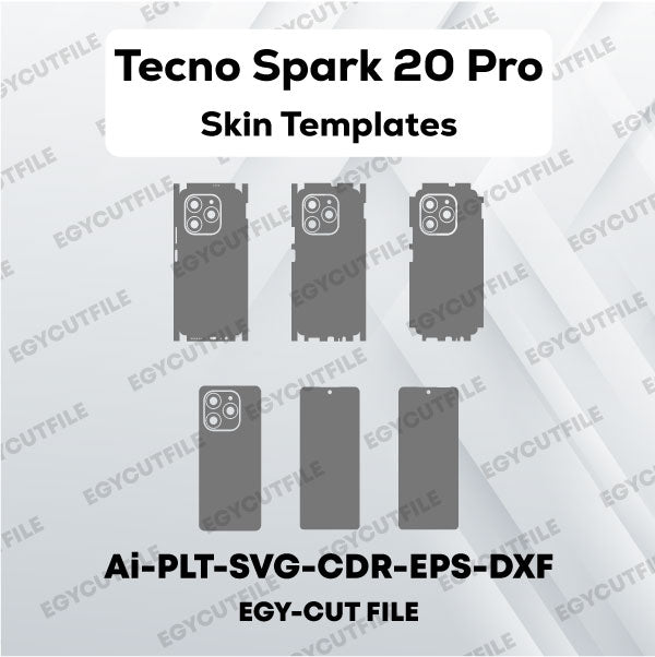 Tecno Spark 20 Pro Vector Skin Cut Files