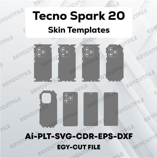 Tecno Spark 20 Vector Skin Cut Files