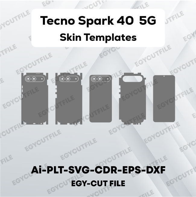 Tecno Spark 40 5G Vector Skin Cut Files