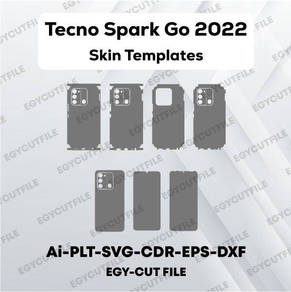 Tecno Spark Go 2022 Vector Skin Cut Files