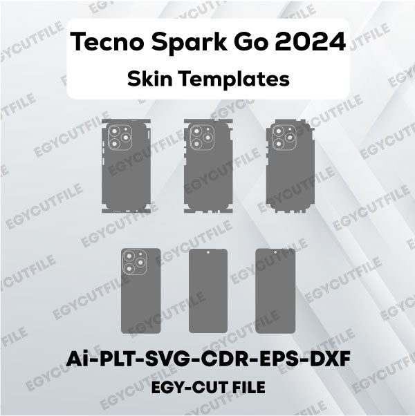 Tecno Spark Go 2024 Vector Skin Cut Files