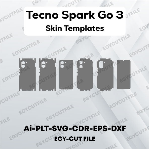 Tecno Spark Go 3 Vector Skin Cut Files