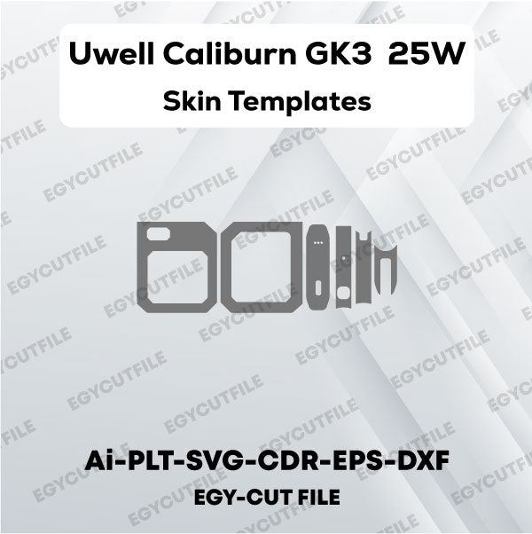 Uwell Caliburn GK3 25W Pod Kit Vector Skin Cut Files