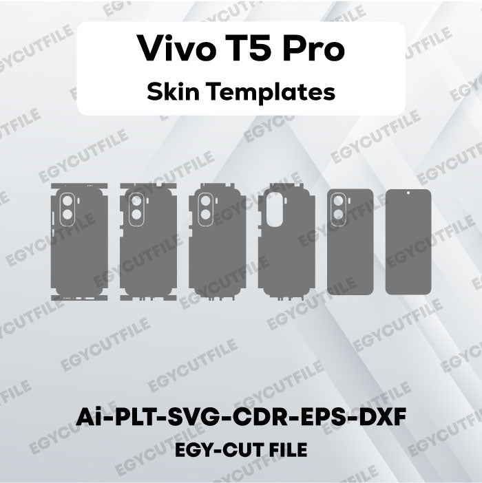 Vivo T5 Pro Vector Skin Cut Files