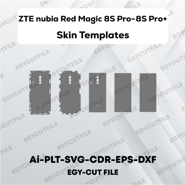 ZTE nubia Red Magic 8S Pro+-Red Magic 8S Pro Vector Skin Cut Files