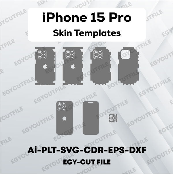 iPhone 15 Pro Vector Skin Cut Files