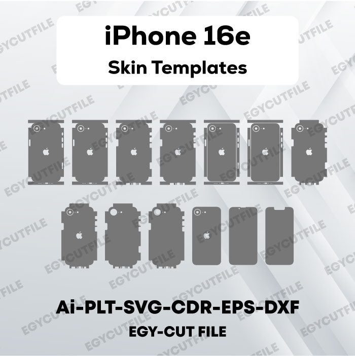 iPhone 16e Vector Skin Cut Files