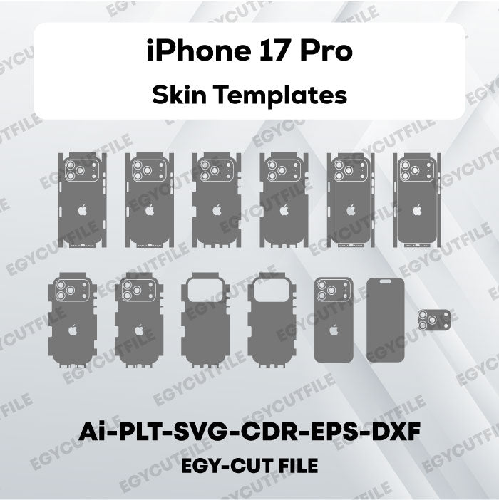 iPhone 17 Pro Vector Skin Cut FIles