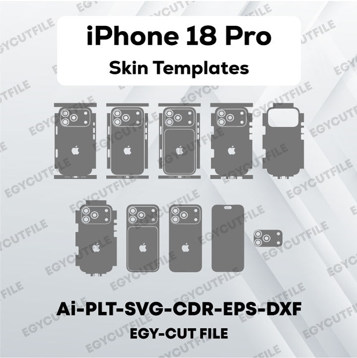 iPhone 18 Pro Vector Skin Cut Files