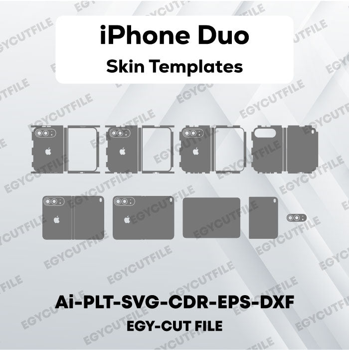 iPhone Duo Vector Skin Cut Files