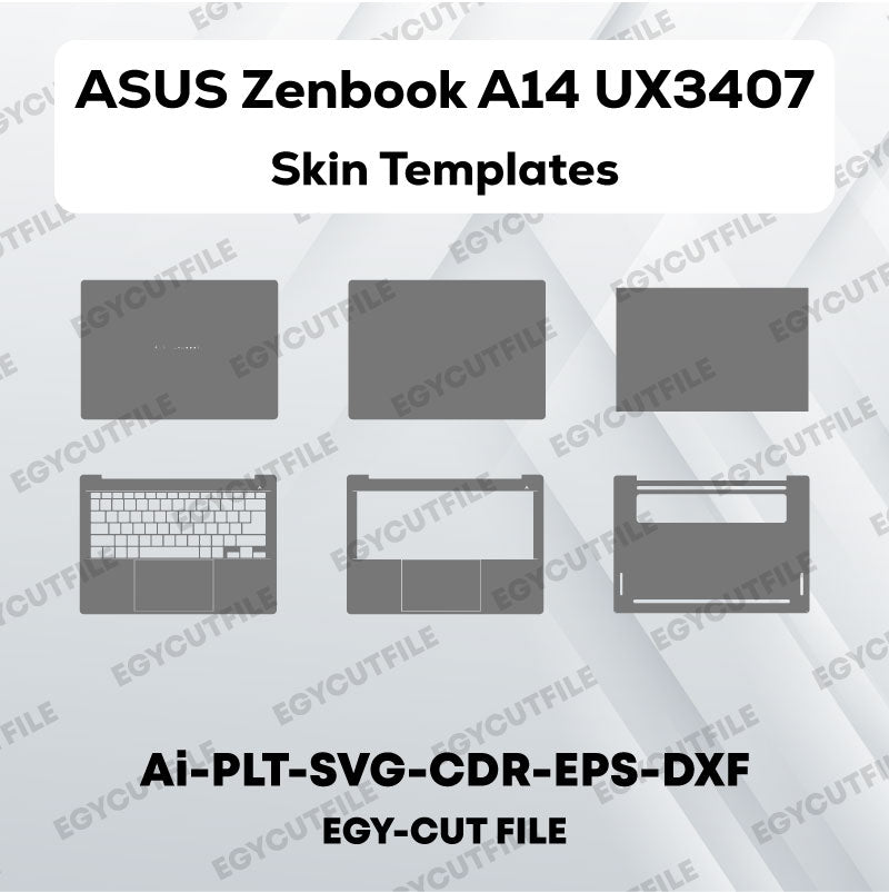 ASUS Zenbook A14 UX3407 Vector Skin Cut Files