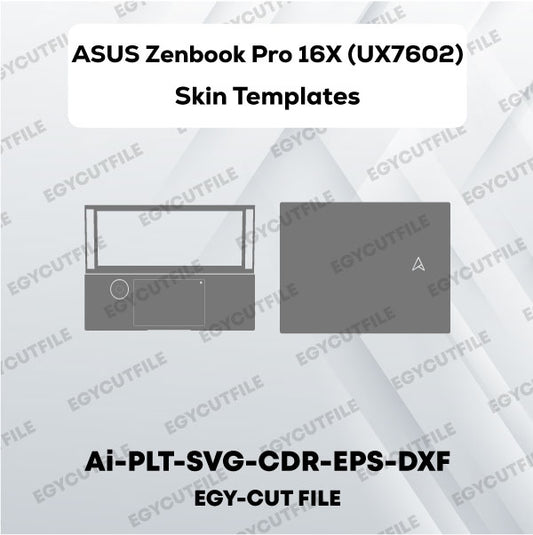 ASUS Zenbook Pro 16X OLED (UX7602) Vector Skin Cut Files