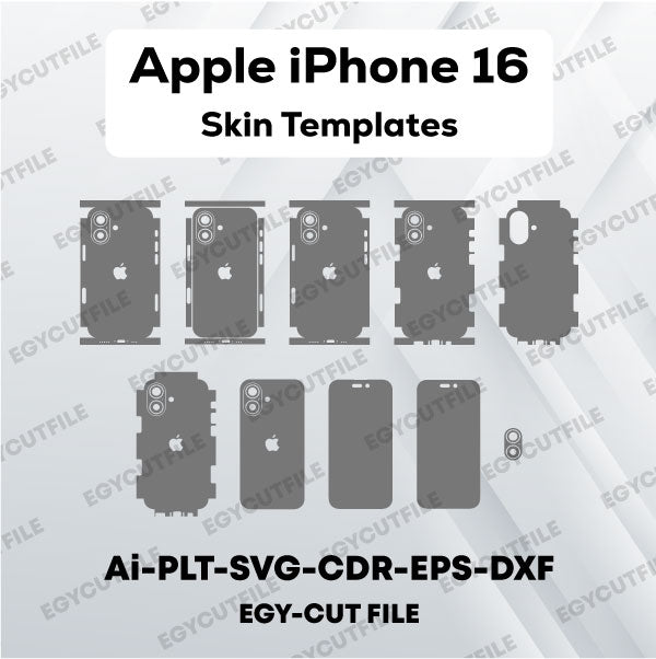 Apple iPhone 16 Vector Skin Cut Files