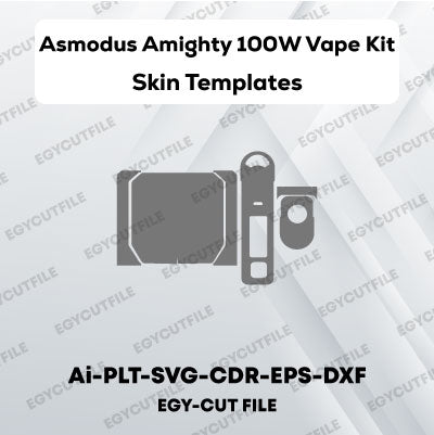 Asmodus Amighty 100W vape kit Vector Skin Cut Files