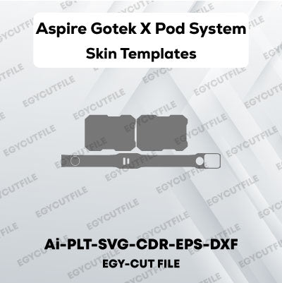 Aspire Gotek X Pod System Vector Skin Cut Files