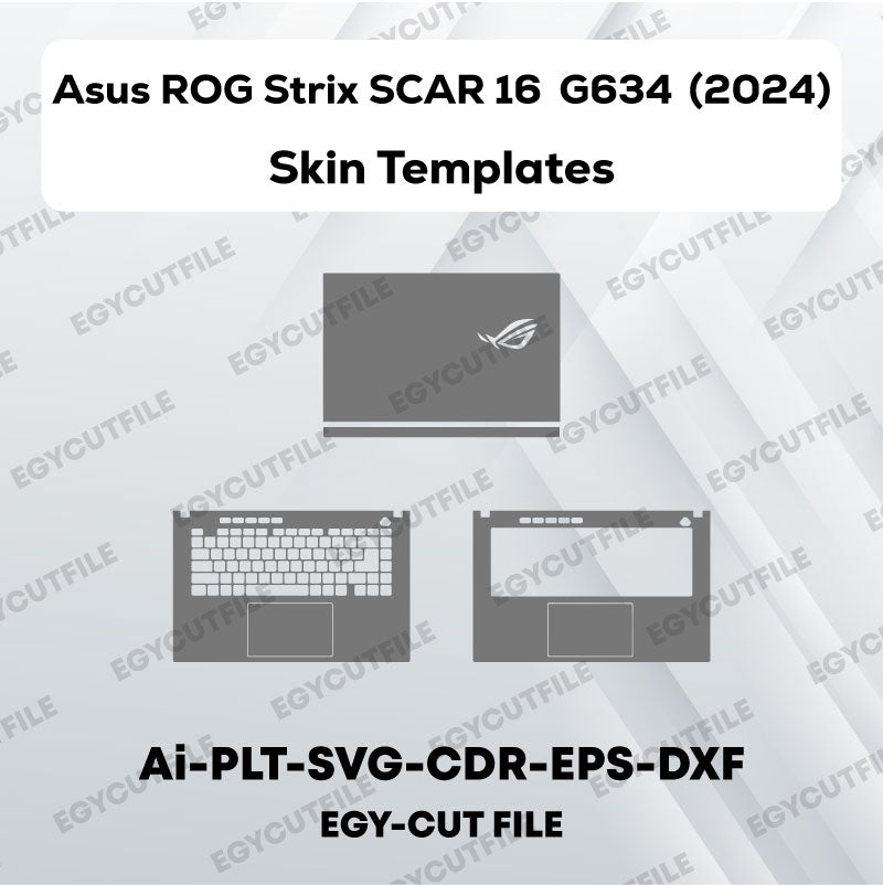 Asus ROG Strix SCAR 16 (2024) G634  16.0 2024 Vector Skin Cut Files
