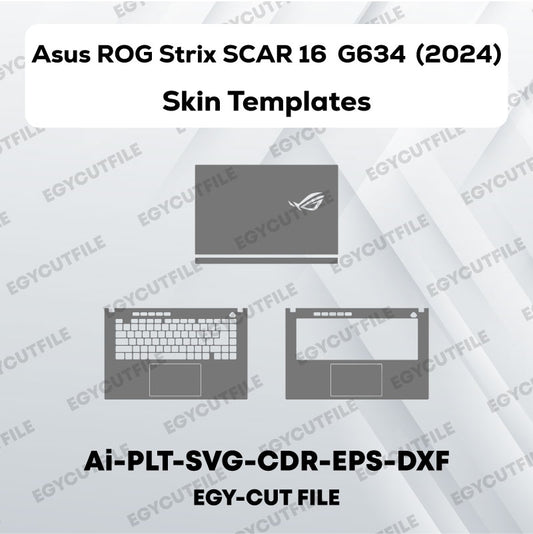 Asus ROG Strix SCAR 16 (2024) G634  16.0 2024 Vector Skin Cut Files