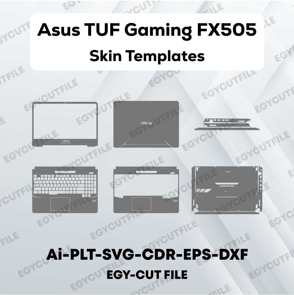 Asus TUF Gaming FX505 Vector Skin Cut Files