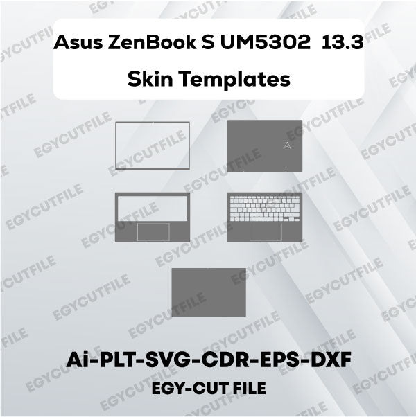Asus ZenBook S UM5302TA 13.3 Vector Skin Cut Files