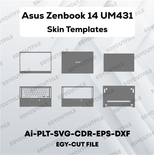 Asus Zenbook 14 UM431 Vector Skin Cut Files