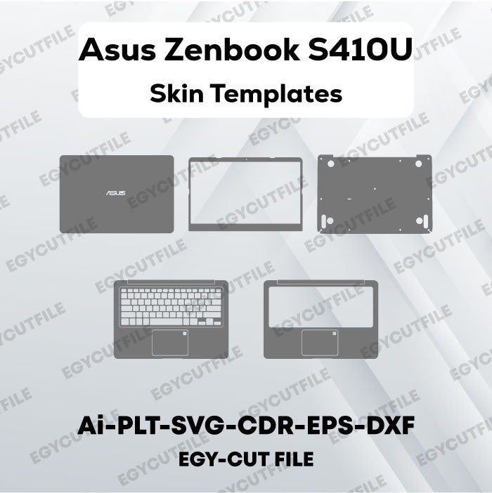 Asus Zenbook S410U Vector Skin Cut Files
