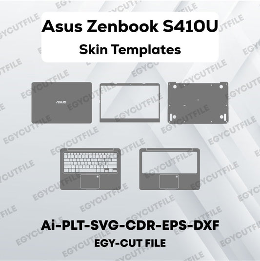 Asus Zenbook S410U Vector Skin Cut Files