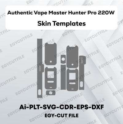 Authentic Vape Master Hunter Pro 220W TC Vector Skin Cut Files