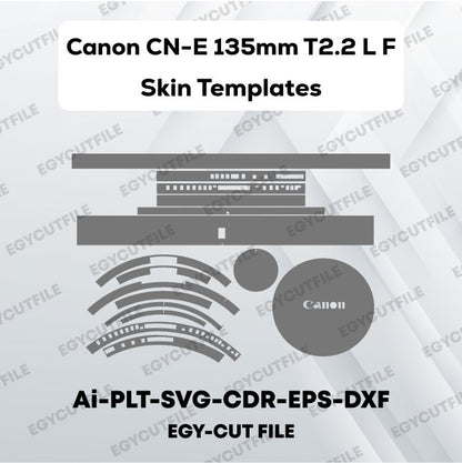 Canon CN-E Cinema Prime Six Lens System Kit Vector Skin Cut Files