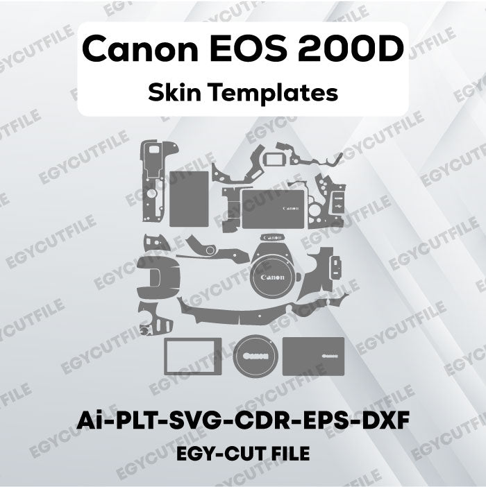 Canon EOS 200D Vector Skin Cut Files