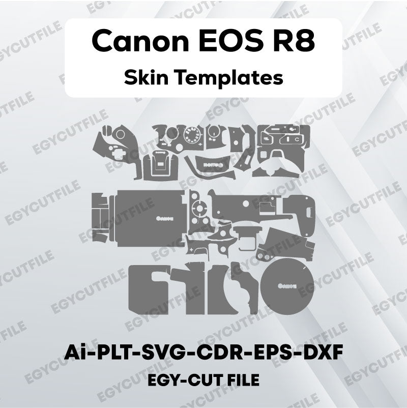 Canon EOS R8 Vector Skin Cut Files