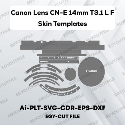 Canon CN-E Cinema Prime Six Lens System Kit Vector Skin Cut Files